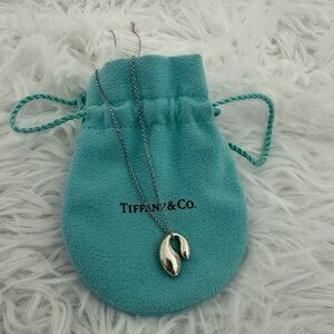 Tiffany & Co .925 Elsa Peretti Double Teardrop‎ Necklace